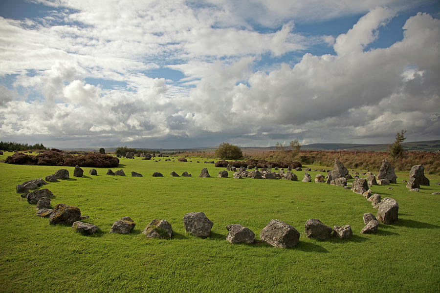 View Of Tyrone Stone Circles On Green Landscape, Ireland, Uk #2 Photograph by Jalag / Violetta Bismor