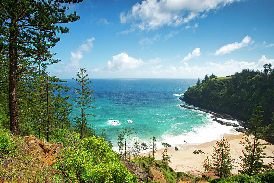 View To Anson Bay On The West Coast Of Norfolk Island, Australia #2 Photograph by Don Fuchs