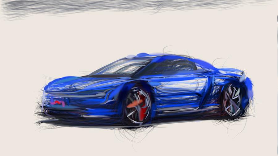 Volkswagen XL Sport Drawing #3 Digital Art by CarsToon Concept