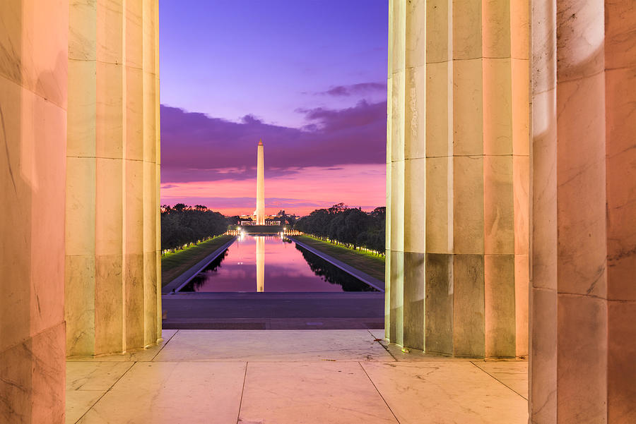 Scenic Photograph - Washington Dc At The Reflecting Pool #2 by Sean Pavone