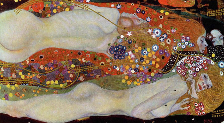 Water Serpent Painting - Water Serpents II by Gustav Klimt