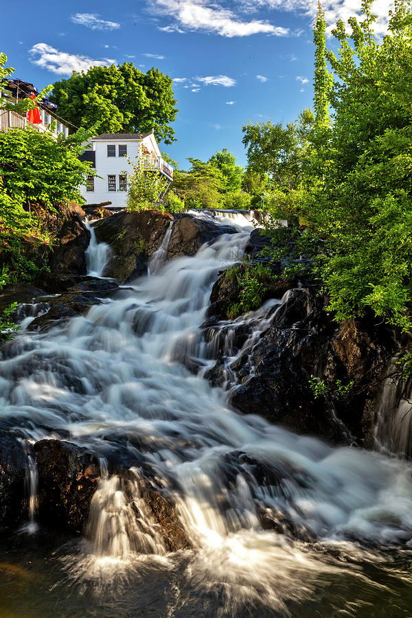 Waterfall, Camden, Maine #2 Digital Art by Claudia Uripos