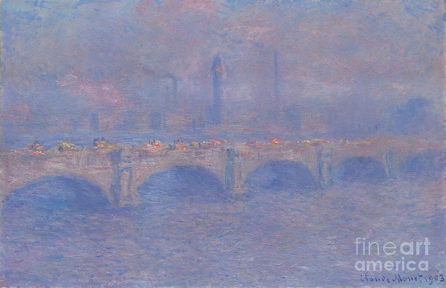 Waterloo Bridge, Sunlight Effect, 1903 Painting by Claude Monet