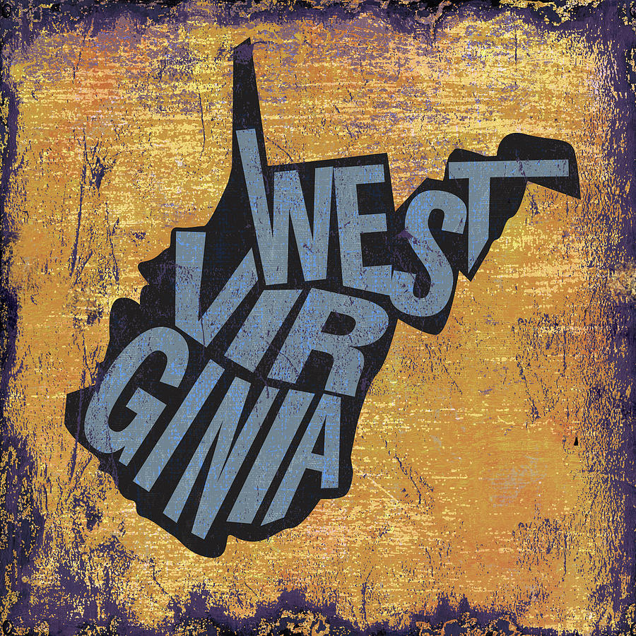 State Mixed Media - West Virgina #2 by Art Licensing Studio