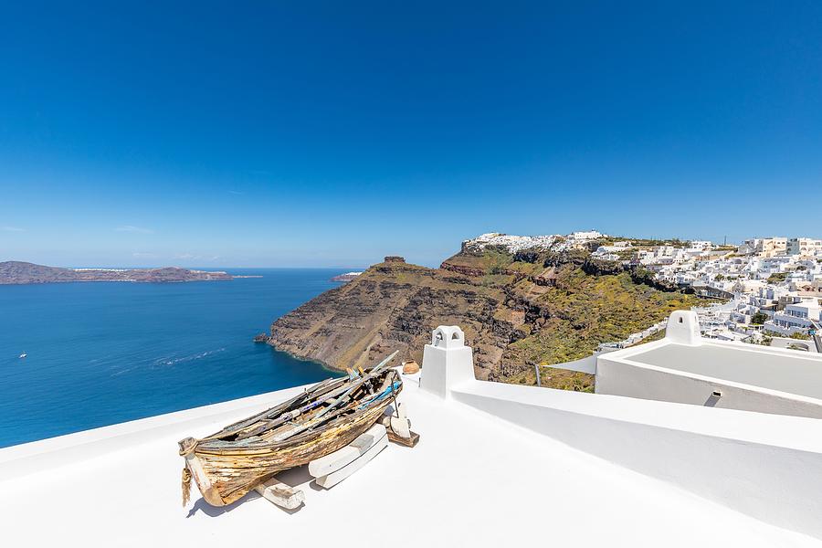 Greek Photograph - White Architecture On Santorini Island #2 by Levente Bodo