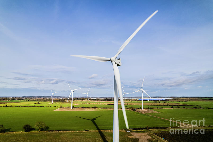 Wind Farm Turbines Spinning In High Wind Photograph By Richard Brooksscience Photo Library 0607