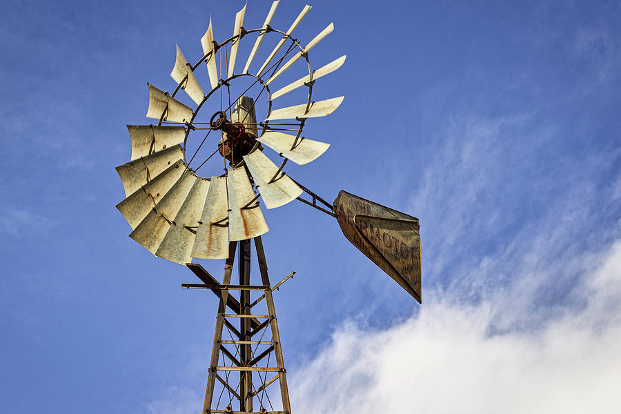 Blue Photograph - Windmill 2 by Randy Bayne Blue Photograph - Windmill 2 by Randy Bayne