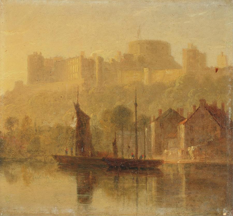 Castle Painting - Windsor Castle From The Thames by William Daniell