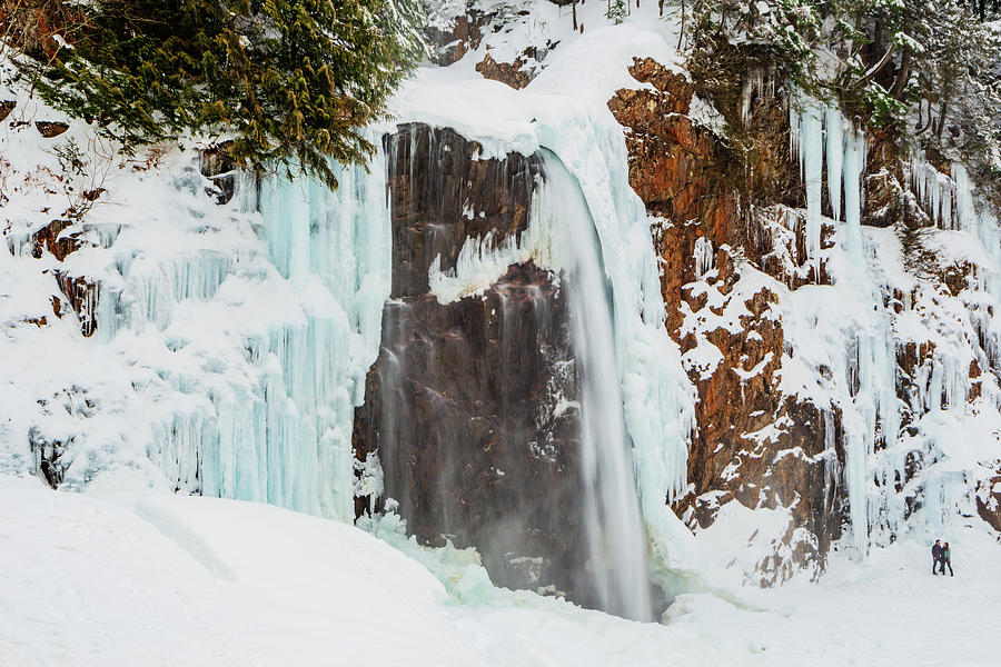 Winter at Franklin Falls #2 Digital Art by Michael Lee