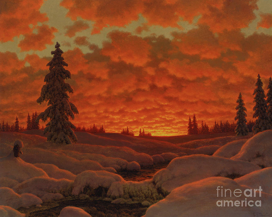 Winter Landscape  Painting by Ivan Fedorovich Choultse