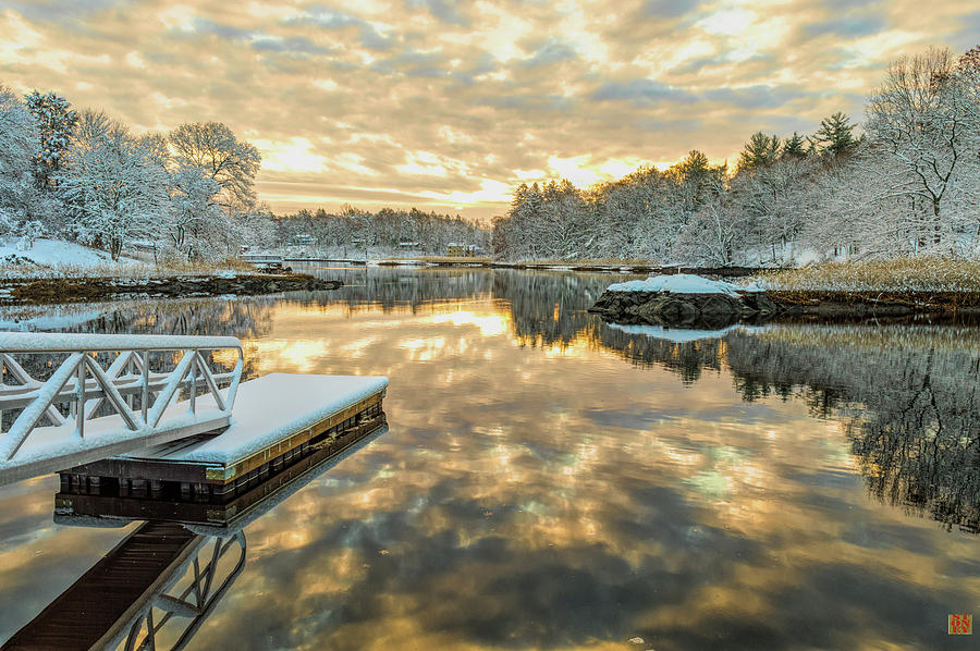 Winter Sunrise at Town Wharf #2 Photograph by Stoney Stone