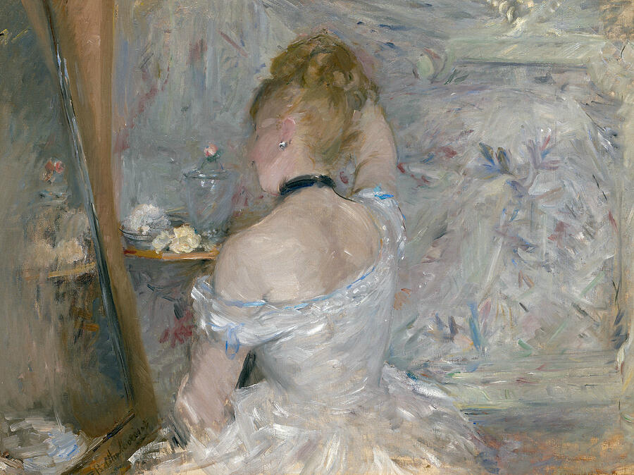 Woman at Her Toilette, from 1870-1880 Painting by Berthe Morisot
