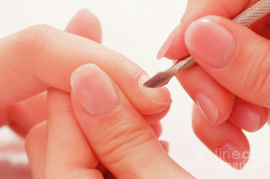 Nail Photograph - Woman Having Manicure #2 by Microgen Images/science Photo Library
