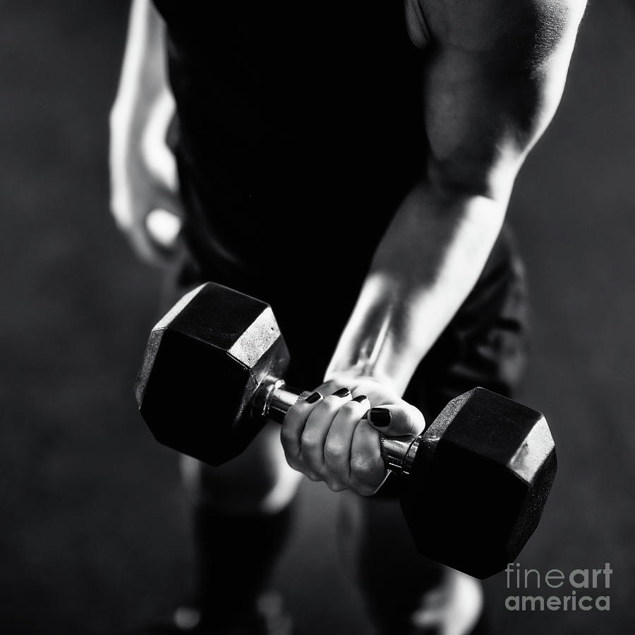 Woman Lifting A Dumbbell #2 Photograph by Microgen Images/science Photo Library