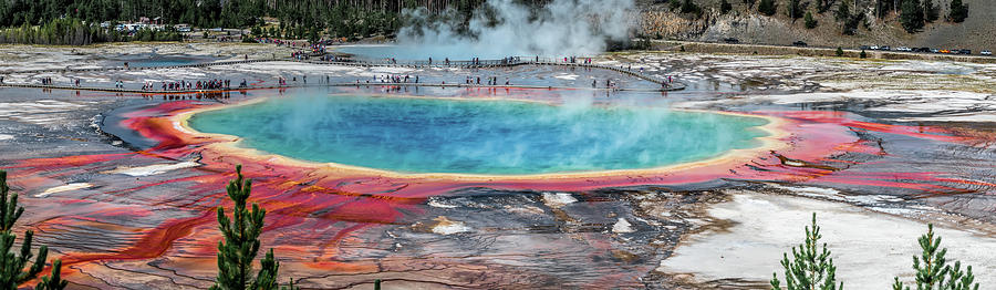  World Famous Grand Prismatic Spring in Yellowstone National Par #2 Photograph by Alex Grichenko