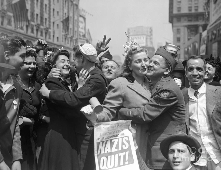 World War II Victory Day Showing #2 Photograph by Bettmann