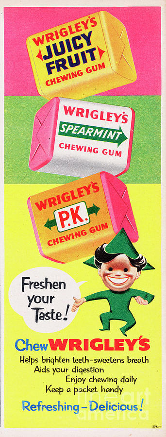 Wrigleys Chewing Gum #2 Photograph by Picture Post