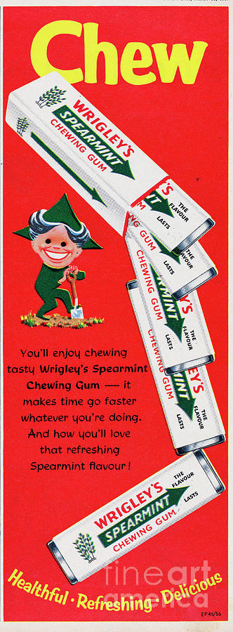 Elf Photograph - Wrigleys Spearmint Chewing Gum #2 by Picture Post