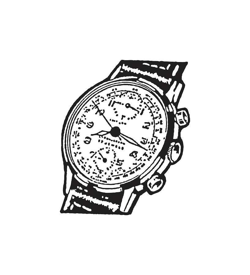 Wrist Watch Drawing by CSA Images Fine Art America