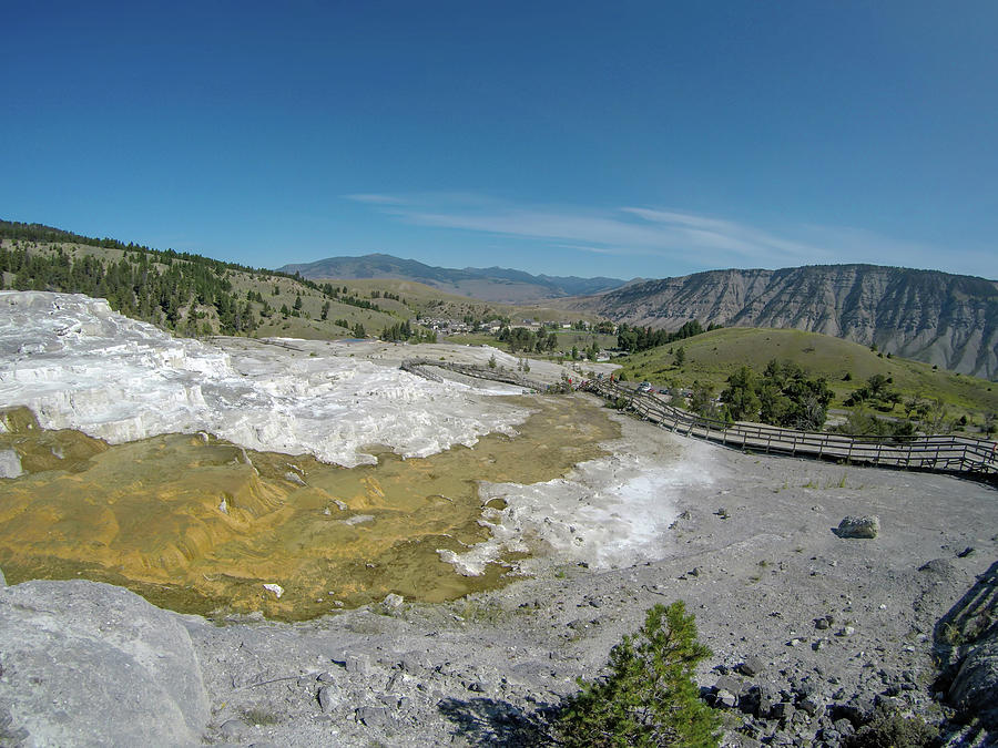 Yellostone National Park Wyoming Mammoth Springs Landscape #2 Photograph by Alex Grichenko