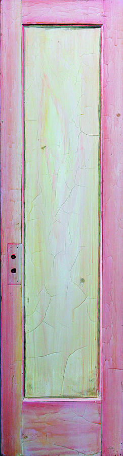 Yellow Lighted Pink Door #2 Painting by Asha Carolyn Young