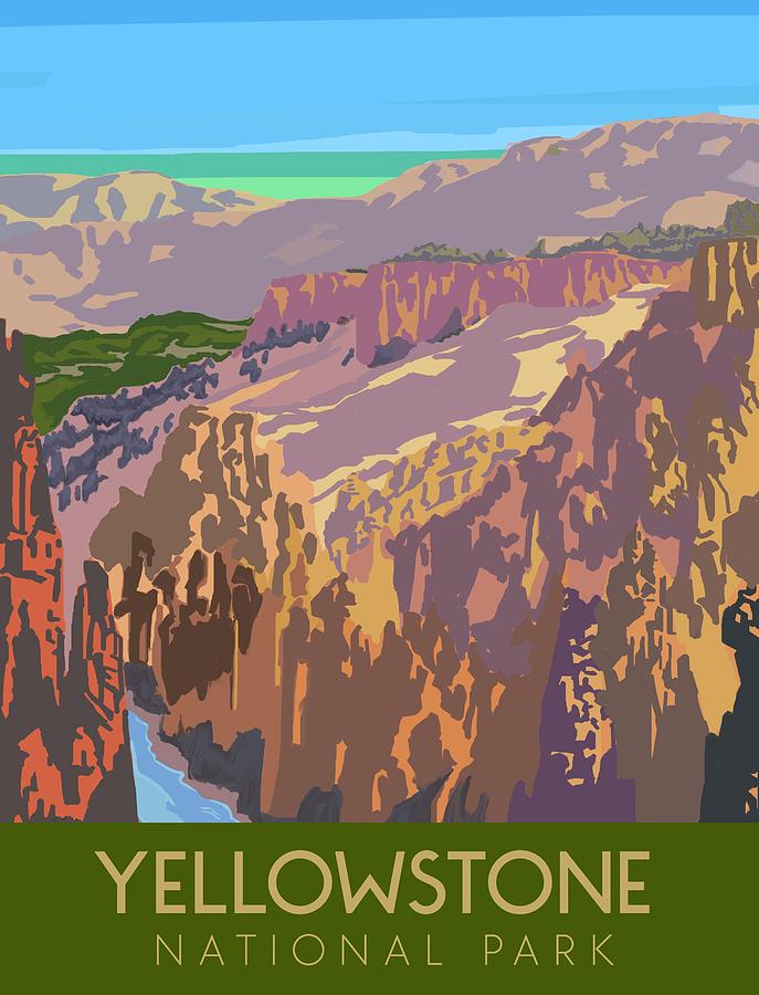Yellowstone National Park #2 Drawing by Unknown