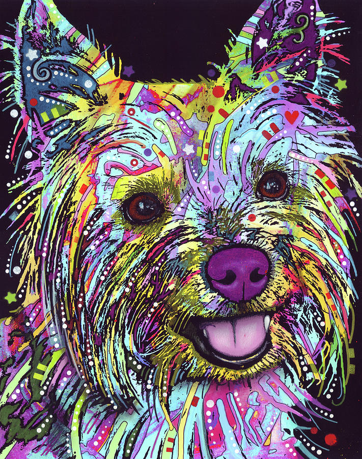 Animal Mixed Media - Yorkie #2 by Dean Russo
