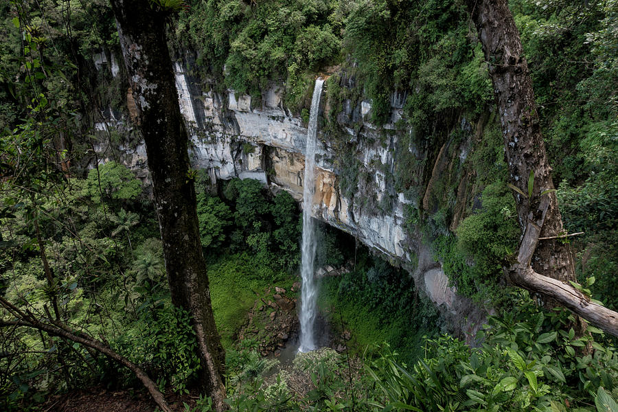 Yumbilla Falls Near The Town Of Cuispes, Northern Peruvian Region Of ...