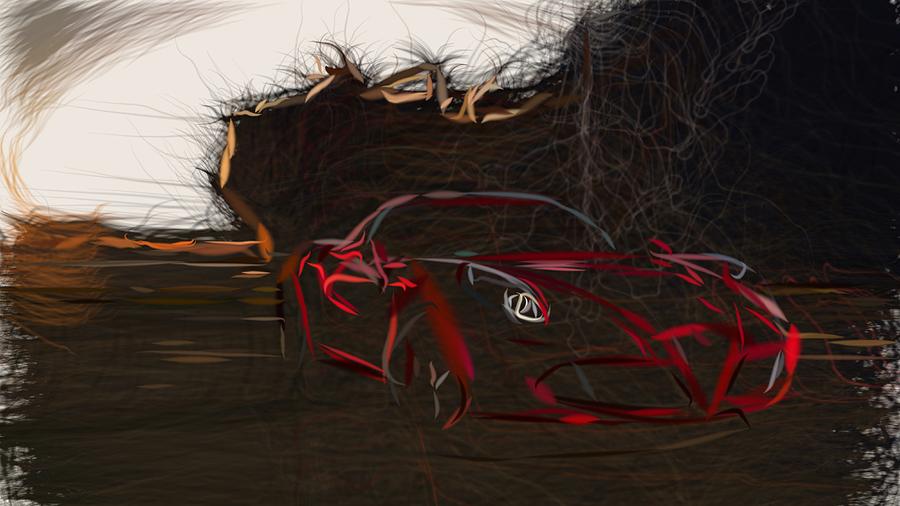 Alfa Romeo 4C Drawing #21 Digital Art by CarsToon Concept
