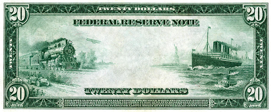 $20 Banknote 1914 #20 Digital Art by US Treasury