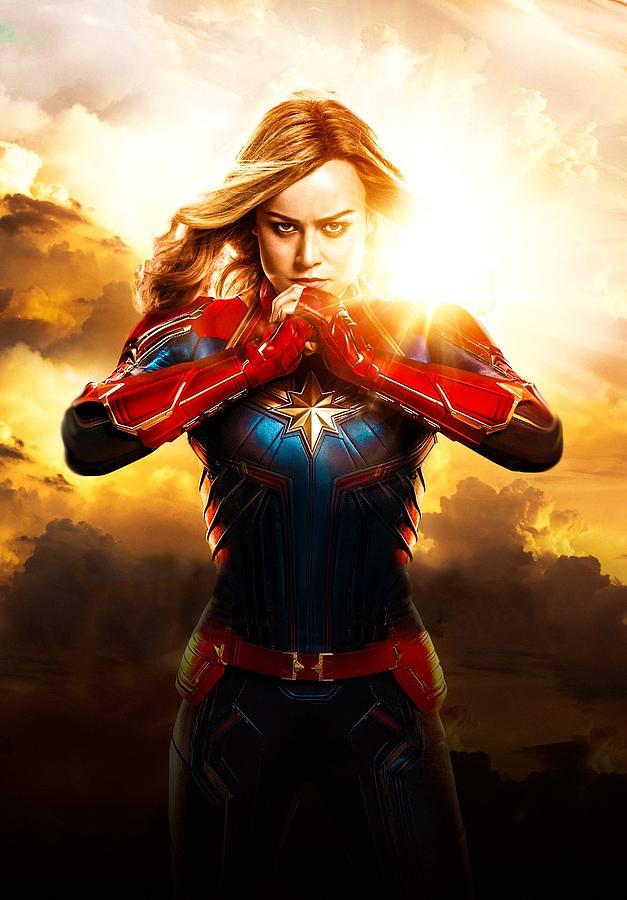 Captain Marvel Digital Art by Geek N Rock