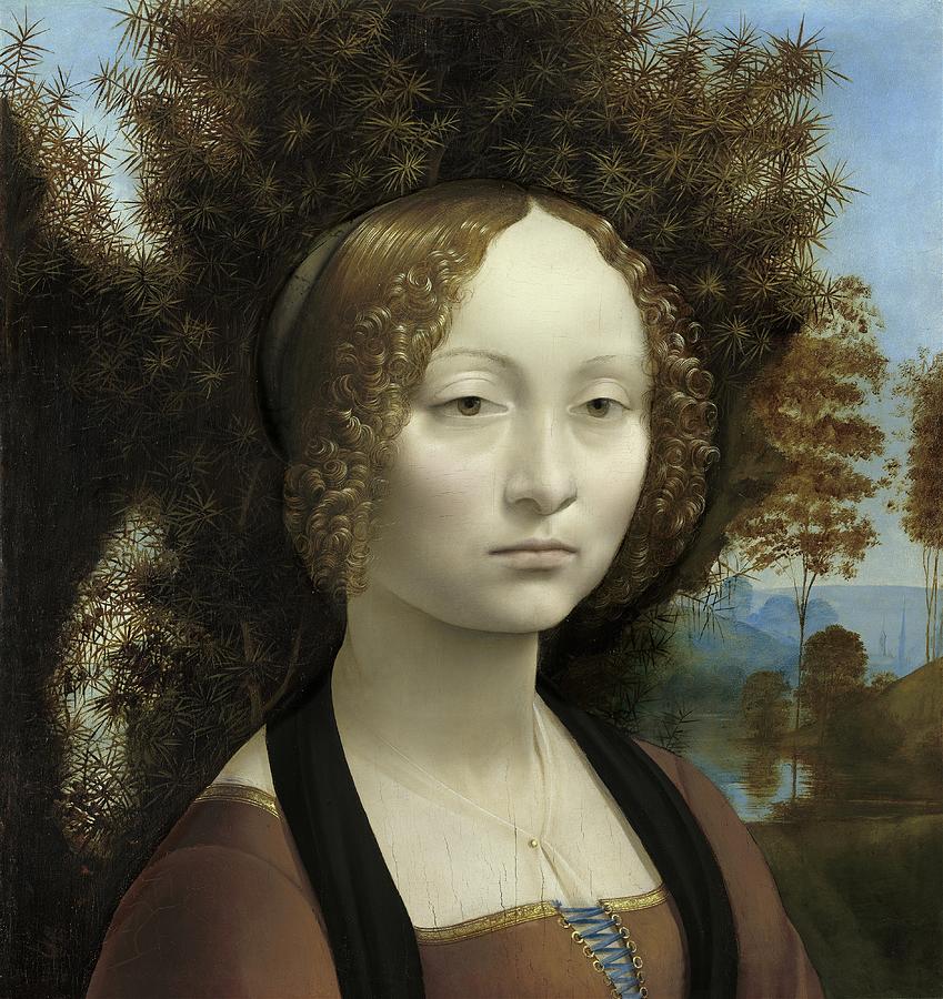 Leonardo Da Vinci Painting - Ginevra De Benci by Leonardo Da Vinci