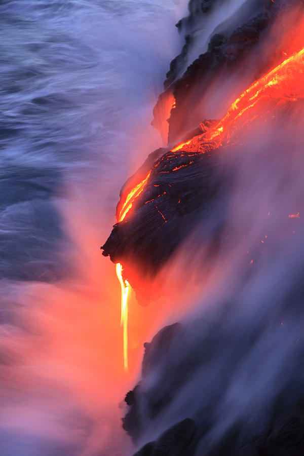 Kilauea Lava Flow Near Former Town Photograph by Stuart Westmorland ...