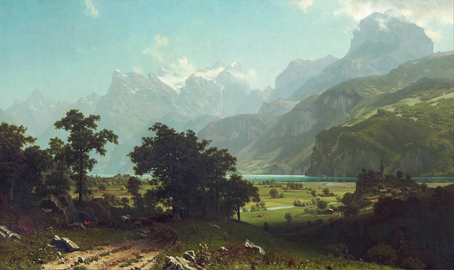 Lake Lucerne #20 Painting by Albert Bierstadt