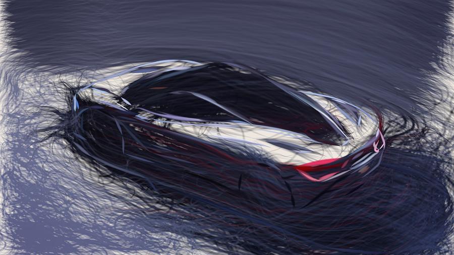 McLaren 720S Drawing #21 Digital Art by CarsToon Concept