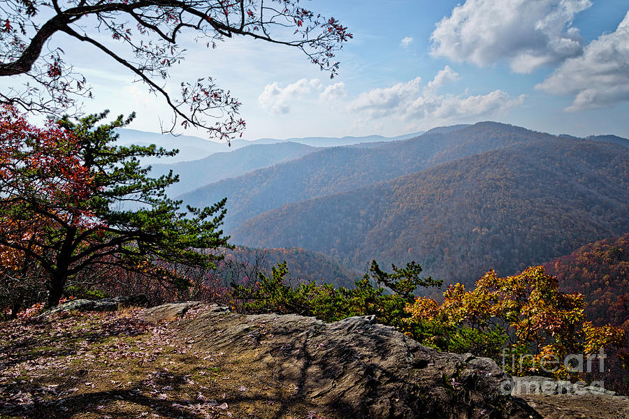 20 Minute Cliff Overlook Blue Ridge Mountains Photograph by Karen ...