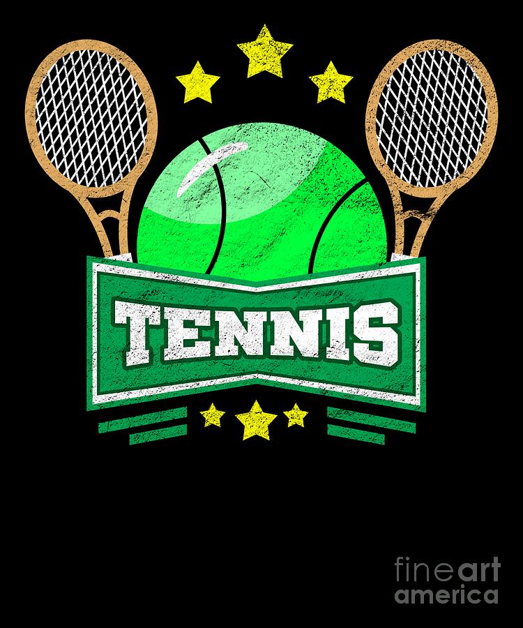 Tennis Player Tennis Racket I Love Tennis Ball Digital Art by ...