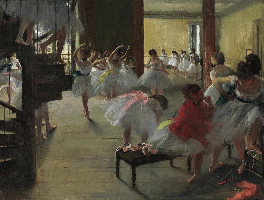 Edgar Degas Painting - The Dance Class by Edgar Degas