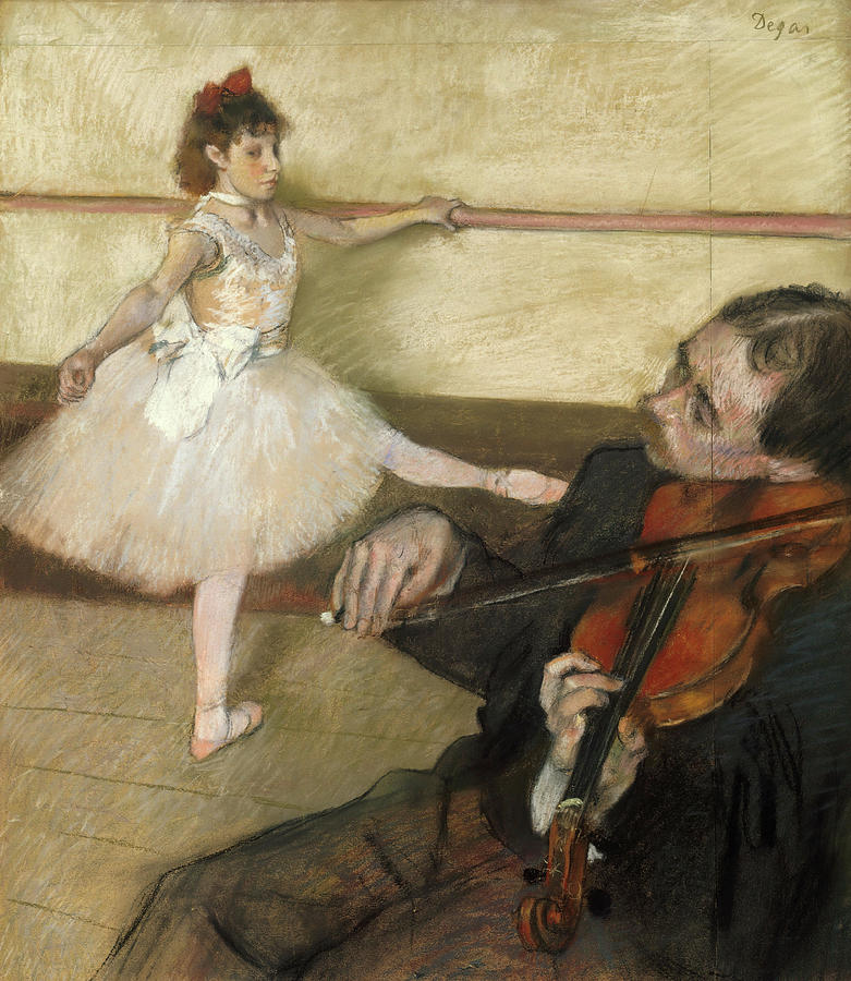 Edgar Degas Painting - The dance lesson. #20 by Edgar Degas