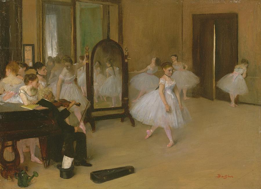 Edgar Degas Painting - The Dancing Class by Edgar Degas