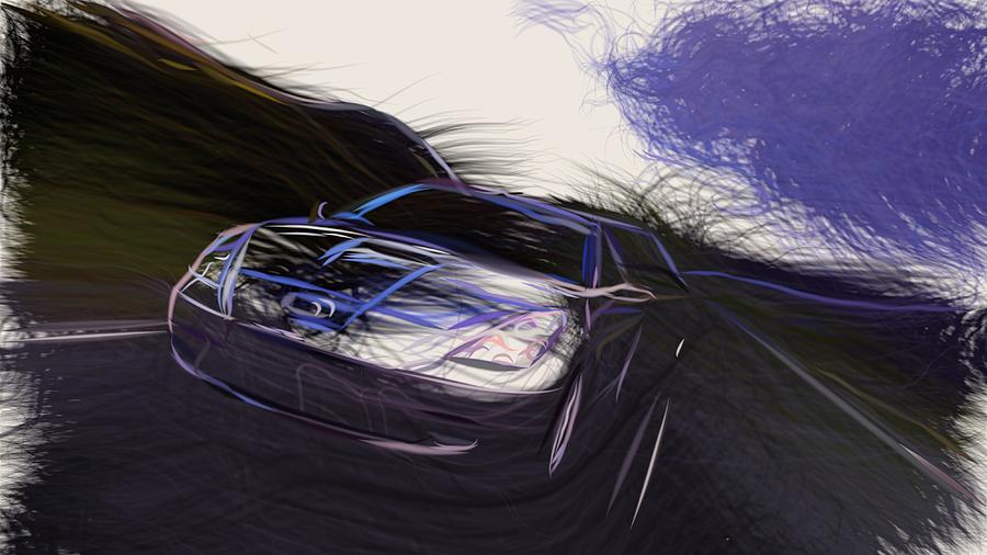 Toyota Celica Draw #20 Digital Art by CarsToon Concept
