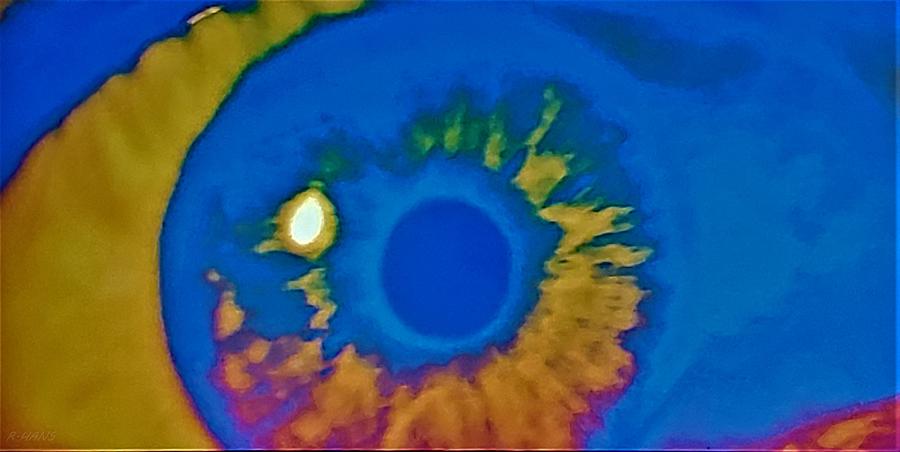 2001 Eyeball Blue Golden Photograph by Rob Hans