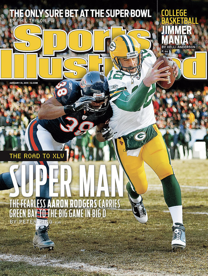 Aaron Rodgers Photograph - 2011 Nfc Championship Green Bay Packers V Chicago Bears Sports Illustrated Cover by Sports Illustrated