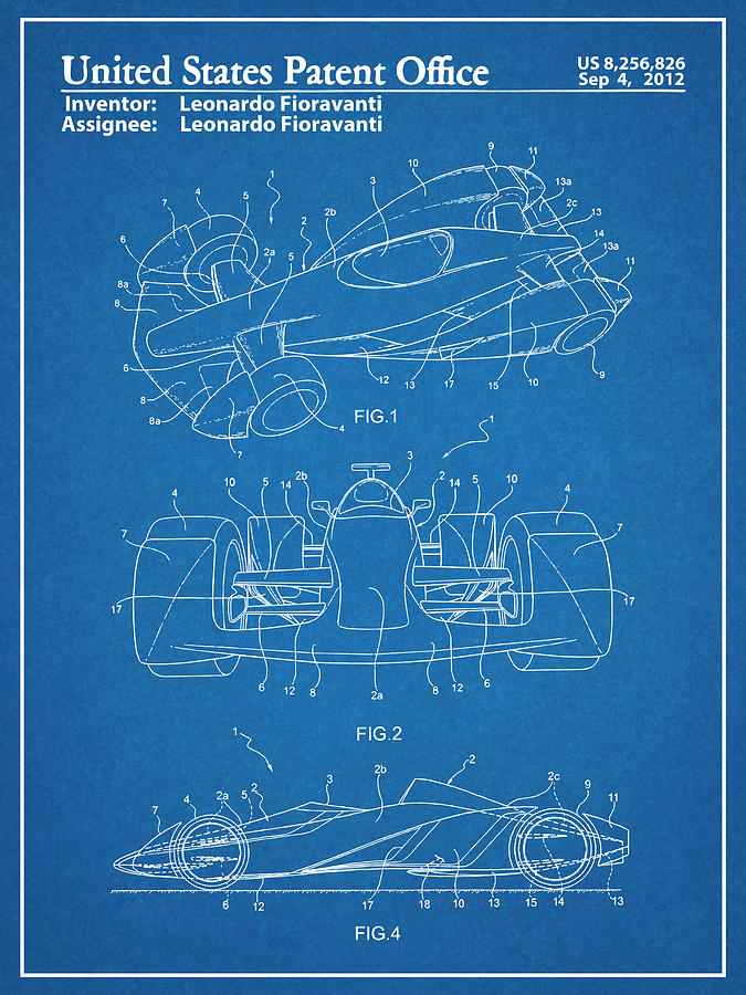 f1 car blueprint