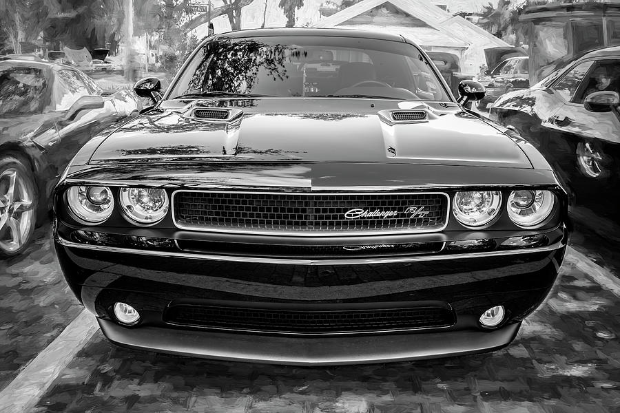 2013 Dodge Challenger BW  105 Photograph by Rich Franco