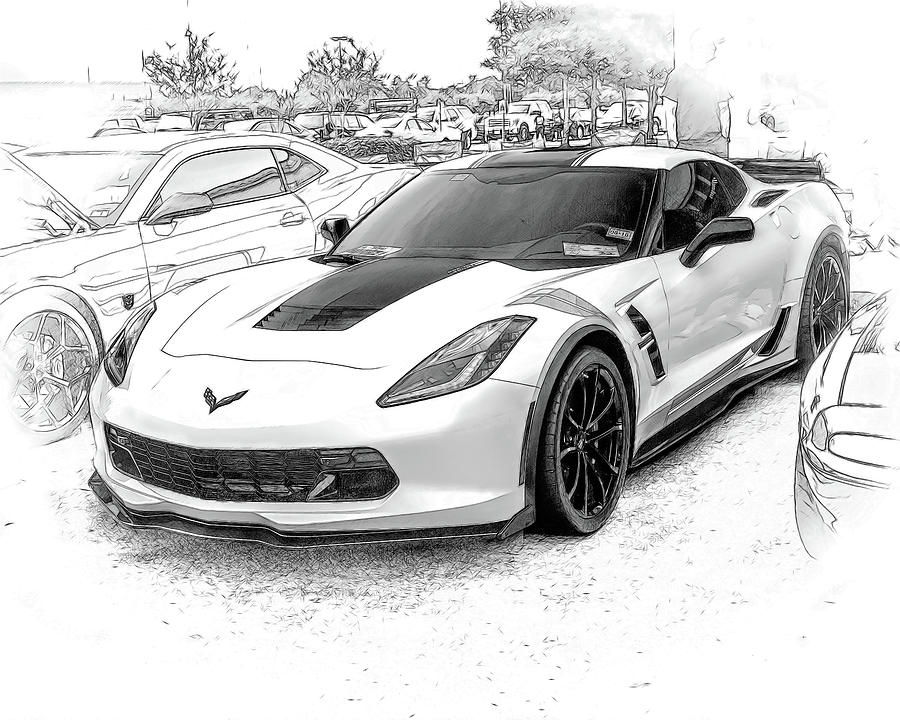 2017 Chevrolet Corvette Grand Sport Digital Art by Wayne Brumley - Fine ...