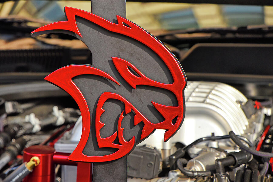 2018 Dodge Challenger SRT Hellcat Logo Photograph by Mike Martin