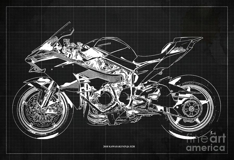 Roket MotoX - Kawasaki H2R drawing 🔥 credit ??? 🦂🦎🦁🐝🦈🕷🐳🐊🐘follow  @moto_animals 👕👌 Source IG: kawasakih2_h2r | Facebook