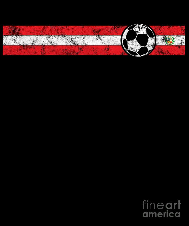 Soccer Digital Art - 2018 Soccer Cup Peru Flag PE Championship Stripe by Henry B