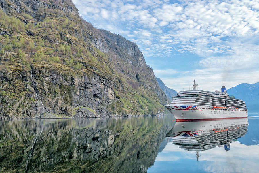201805080-005 Cruise Ship Aurlandsfjorden Photograph by Alan Tonnesen